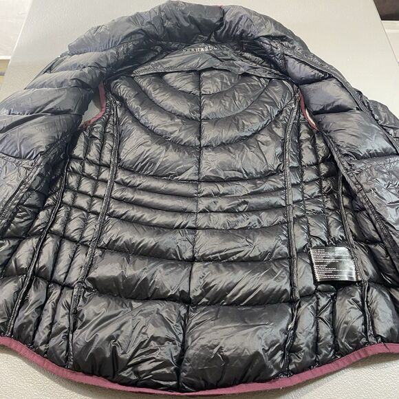 BERNARDO Down Vest Quilted Puffer Mock Neck Asymmetrical Zip Womens S Purple - Picture 4 of 11
